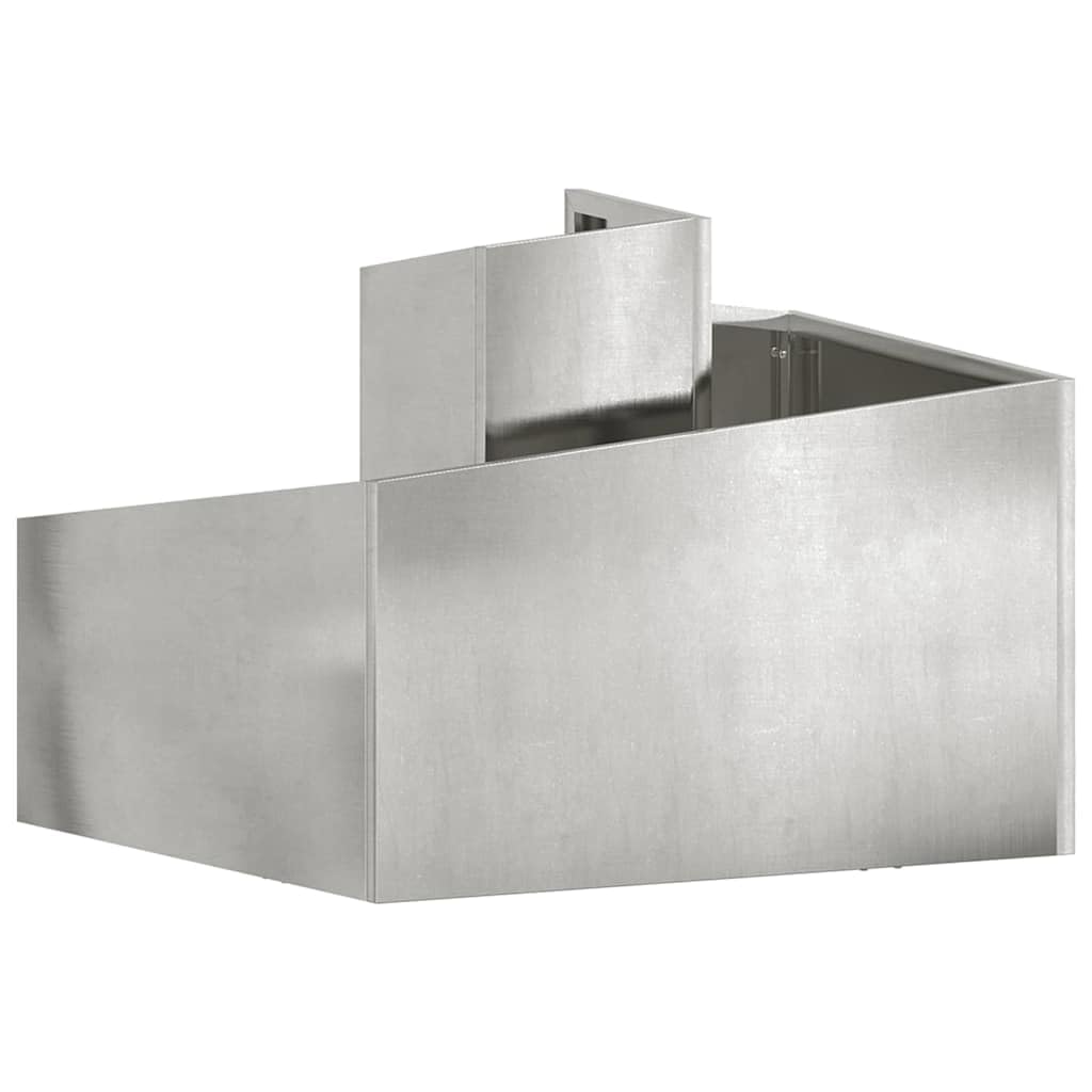 vidaXL Doniczka ogrodowa Srebrny 60 x 60 x 50 cm Stal nierdzewna, Ogród i taras, nowoczesny metalowy doniczka na zewnątrz, dekoracyjny pojemnik na rośliny, akcesoria na patio