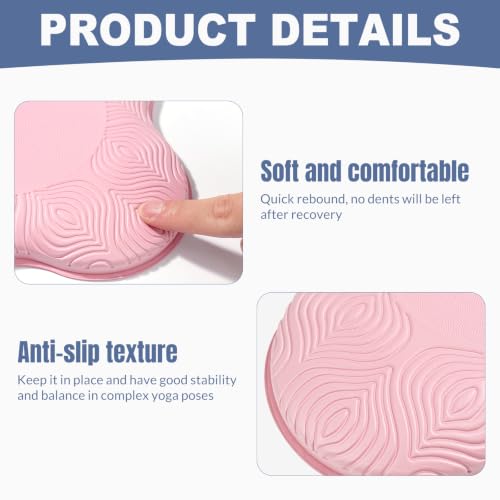 Image of Yoga Knee Pads 2 Pack, Foam Kneeling Cushions - Non-Slip Pilates Knee Pad Cushion & Wrist Support - Portable Workout Knee Pads for Meditation, Kneeling, Balance, Floor, Pilates,Yoga