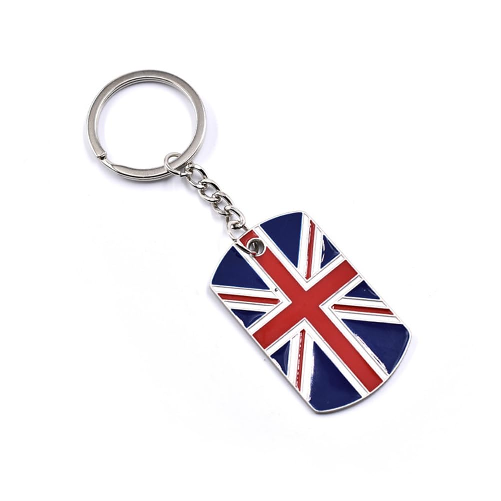 NISCAYA UK Flag Key Chain Metal Car Key Ring Pendant Union Jack Keyring GB British Flag Travel Souvenir Jewelry
