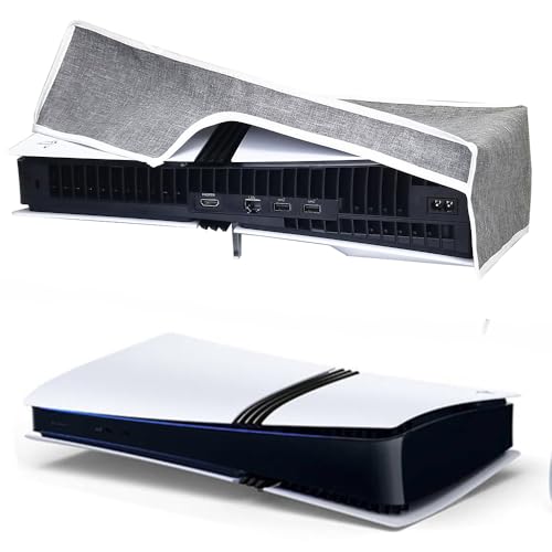 BeisDirect Copertura antipolvere orizzontale per console PS5 Pro, morbida copertura antipolvere antigraffio e antipolvere, custodia protettiva per console PS5 Pro, accessori da gioco, grigio,