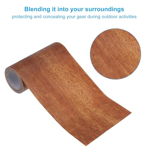 Image of PATIKIL Wood Grain Repair Tape 4 inch x15ft,2 Pcs Self Adhesive Realistic Textured Repair Tape Patch for Floor Door Table Cabinets Desk,Mahogany