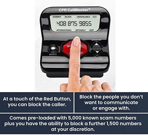 Cpr V2000 Call Blocker For Landline Phones | Answering Machine | Home Cordless Phones | Works With All Analog Telephones | Caller Id Service Is Required (Black) #TOP1