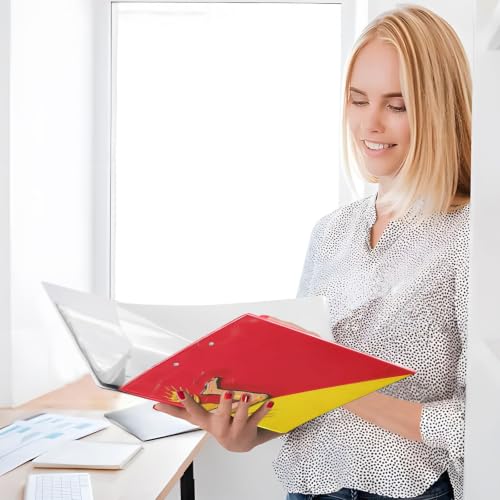 Classeur à anneaux en D 3,8 cm Peystean à couverture rigide et bloc-notes - 7