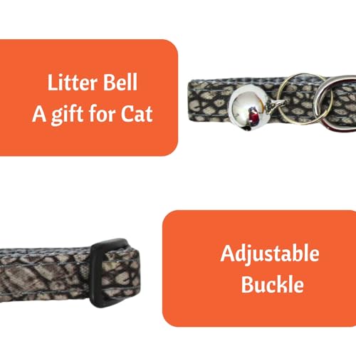 Image of Emily Pets Classic Plaid Cat Collars with Bells - Breakaway Kitten Collar and Adjustable 3.5-6.6in,Cute Kitty Collar for Girl Boy Cats,Pet Gifts,Accessories,Supplies,Stuff (Color May Vary)