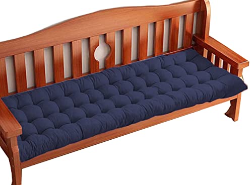 Cojín grueso de algodón rectangular para banco de jardín de 2 y 3 plazas, 80/100/120 cm, para tumbona o columpio, interior y exterior, cómodo y duradero.