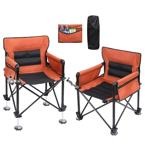 Oversized Folding Fishing Chair with Adjustable Feet