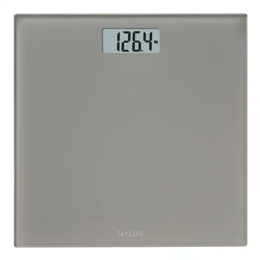 Mann Mart‚High Accuracy Digital Bathroom Scale - Large 11" x 11" Tempered Glass Platform, 350lb Capacity, Precise Weight Measurement for Health Tracking-image-1
