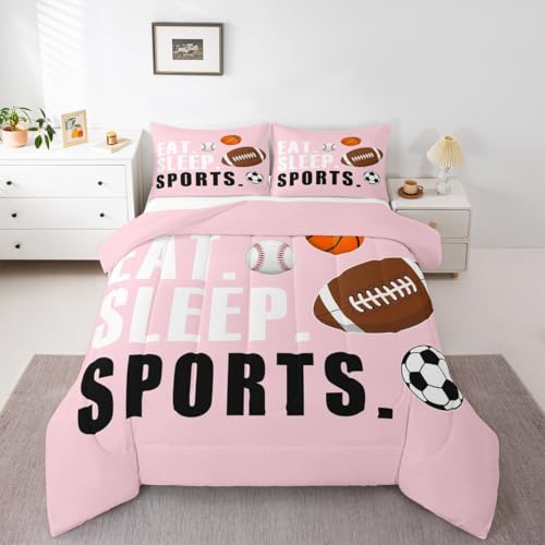 Image of Feelyou Football Comforter Set King Size for Kids Boys Girls