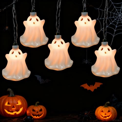 Xingzd 8.5FT Halloween Ghost String Lights Outdoor, Fairy Decorations...