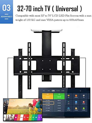 Soporte Universal Móvil para TV con Ruedas, Negro, hasta 70'' miniatura 5