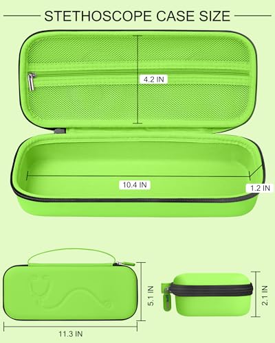 Image of Stethoscope Case for 3M Littmann Classic III & Lightweight II S.E, Green