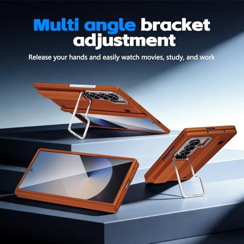 Image of Hybird Shockproof Mobile Back Case Cover for Samsung Galaxy Z Fold 8 Ultra Case Kick Stand | Slim Back Cover Case | S Pen | Tempered Galass |Hingh | Galaxy Z Fold8 Ultra 5G Cover