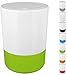 Spirella Designerski kosz na kosmetyki"Moji" do łazienki, kosz na śmieci z uchylną pokrywą, 5 l, z silikonowym dnem, biały/zielony