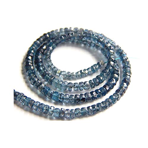 Perles Kyanite naturelle 4mm pour réparer ou personnaliser un bracelet en pierres