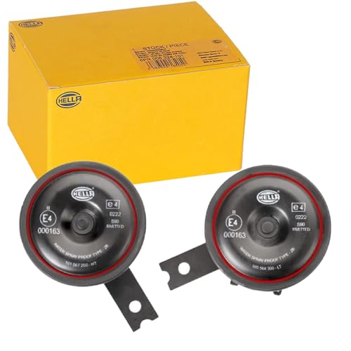 Avertisseur Sonore HELLA S90 12V 113dB Noir avec Fiche Deutsch