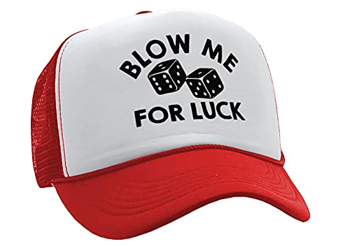 Image of Guacamole - Blow ME for Luck - Casino Craps dice - Vintage Retro Style Trucker Cap Hat