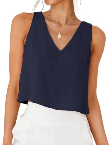 IDEALSANXUN Tank Top for Women 2026 V Neck Cute Crop
