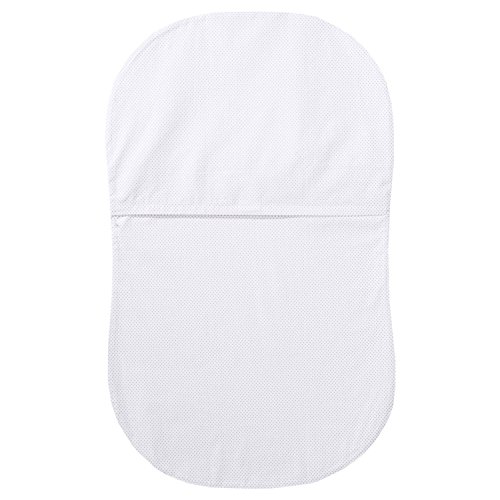 Image of HALO BassiNest Fitted Sheet - 100% Cotton, Soft and Breathable Bassinet Sheet for Babies, 30 inch x 16 inch Pre-Shrunk Sheet, Grey Pin Dot