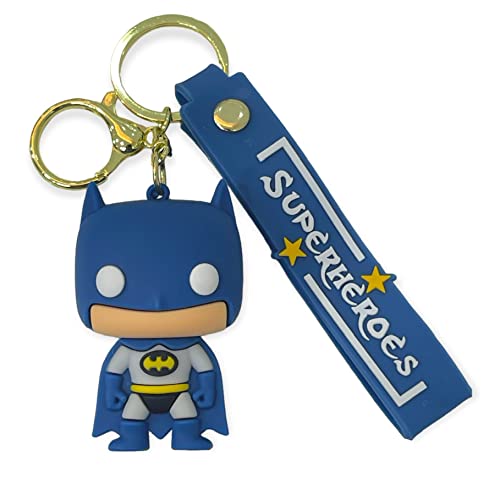 Image of AUGEN Batman 2 Action Figure Keychain Limited Edition for Car, Decoration, Cake, Office Desk & Study Table (Pack of 1)