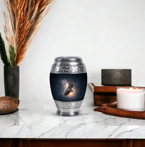 Image of Eagle Urn - Decorative Urns for Burial - Keepsake Urn for Ashes Adult Male - Memorial Funeral Urns - 3 Inch