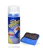 Plasti Dip Glossifier 11oz Bundle with Microfiber Cloth – Clear Rubber Spray Coating for a Glossy, Protective Finish on Tools, Rubber Coating for Automotive and DIY Projects – Gift Set (2 Items)