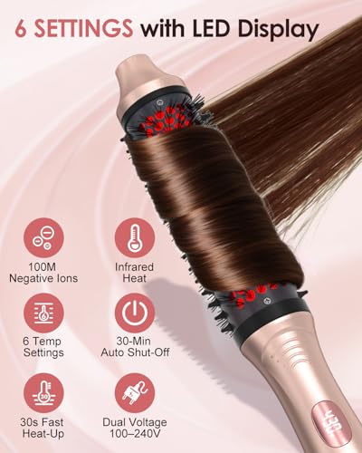 Infrared Thermal Brush, 2026 Upgrated Negative Ion Thermal Round Brush for Women Girls Hai - image 8