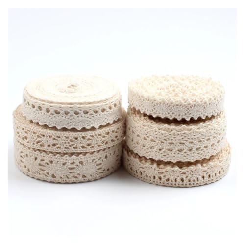 Encaje de algodón blanco de 20m para costura, patchwork y adornos de ropa 5