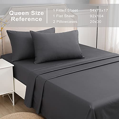 Parure de lit en microfibre douce anti-plis avec drap-housse profond