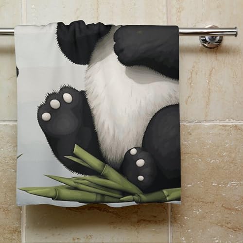 Serviette de bain ultra absorbante panda en microfibre fine 72 cm - 7