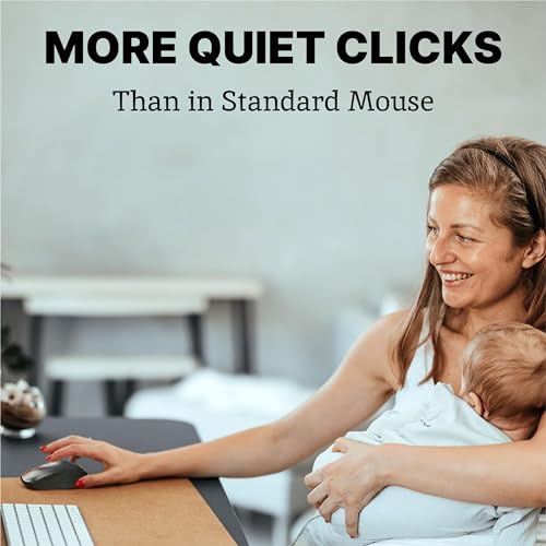 Image of Silent Mouse Wireless - Quiet, Cordless USB Mouse for Laptop, Chromebook & PC