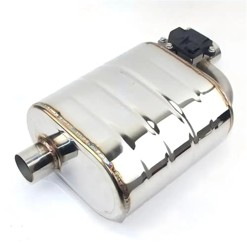 Mofle trasero con válvula de corte de 2.5" de acero resistente y control remoto 3