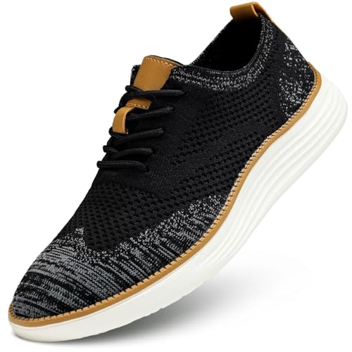 Men's Fashion Dress Sneakers Casual Walking Shoes Mesh Classic Leisure Business Oxfords Comfortable Breathable Lightweight Tennis