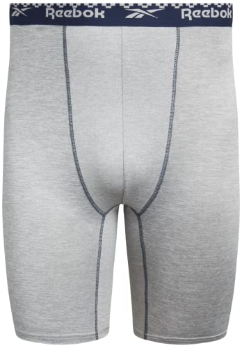 Reebok Men's Boxer Briefs - 3 Pack Long Leg Soft Performance Boxers for Men - Big and Tall Mens Underwear Pack (2XL – 4XL)3