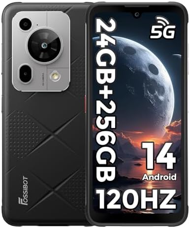 FOSSIBOT F112 Pro 120Hz 5G Rugged phone Unlocked, 24GB+256GB/2TB ...