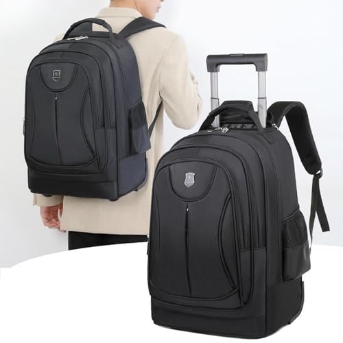 Mochila de viaje con ruedas de diseño resistente con costuras reforzadas 4