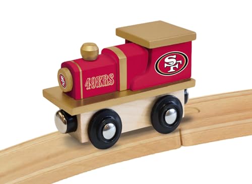 Image of MasterPieces NFL San Francisco 49ers Real Wood Toy Train, For Ages 3+, Black
