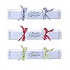 CLEAR CRYSTAL Christmas Crackers – Plastic Free Silver Luxury Xmas Crackers w/Unisex Gifts –Christmas Party Favours & Table Decor – Bonus Red + Gold Ribbons – Box of 6 Deluxe Crackers, One Size #2