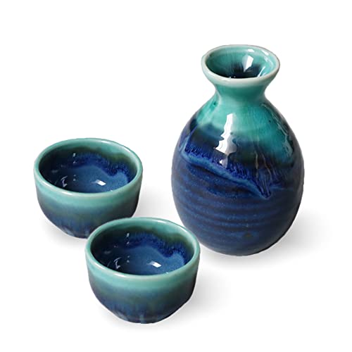 Awasaka 7-2073 Niho Turkish Kiln Sake Bowl Set