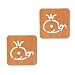 Produktbild Nikgic 2 Teile / satz Untersetzer Holz Hohe Temperaturbeständigkeit Matte für Cetacean Muster Heatproof Matte Vielzahl Untersetzer 9,5 * 9,5 cm