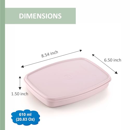 Image of Signoraware Slim BPA Free Plastic Lunch Box (610ml x 3 | Setof3 | Multicolor)