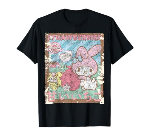 My Melody Strawberry Picking Strawberries Farm Short Sleeve T-Shirt