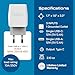 Ceptics 3 in 1 European Travel Plug Adapter - Compact Type C Adapter with USB-A & USB-C, Ideal for Phones, Laptops, Cameras & More, Perfect for Belgium, France and other EU countries - CTU-9C