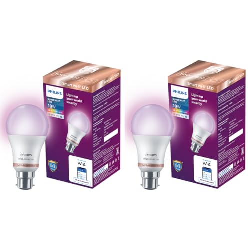 Philips Wiz Smart WI-Fi LED Bulb B22 12-Watt, 16 Million Colors, ...