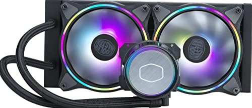 Cooler Master MasterLiquid ML240 Mirror ARGB Chłodzenie Wodne Procesora - Pompa Systemu Chłodzenia AIO 3. Generacji, 2 Wentylatory SickleFlow V2 120mm, Ulepszony Radiator 240mm, Gniazda AMD i Intel