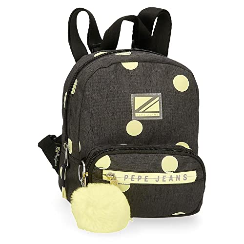Pepe Jeans Leire Mochila de Paseo Negro 19x23x8 cms Poliéster