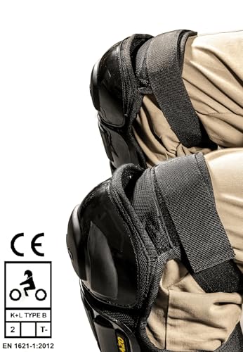 Image of ORAZO Raptor CE Certified Knee & Shin Protector | Level 2 K+L Type B T- | Anti-Slip Straps | Bionic & Asymmetric for Comfort | Made in India (Black Yellow, Regular Straps)