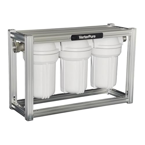 Image of S3 Mini External 3-Stage RV Water Filter System, Compact, 5 Inch Filters, Portable Silver