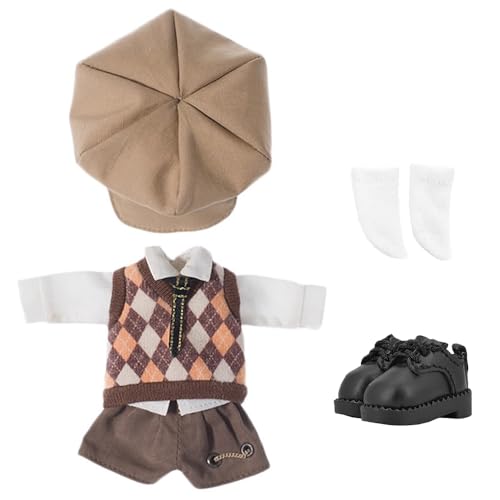 niannyyhouse School Uniform Outfit for Ob11 1/12 BJD Doll 4.3 inches (11 cm) Body (A-1)