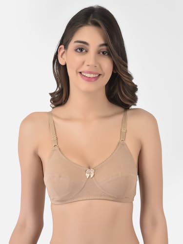 Image of Softline Women's Cotton Blend Wire-Free Non-Padded Cut & Sew | Full Coverage Bra Combo | Comfortable & Supportive Everyday Wear (Pack of 2)