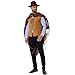 Clint Eastwood Alpaca Wool spinning Poncho Spaghetti Western Original Pattern Cowboy Poncho Costume Sweater Cloak (Brown-Small-Medium)